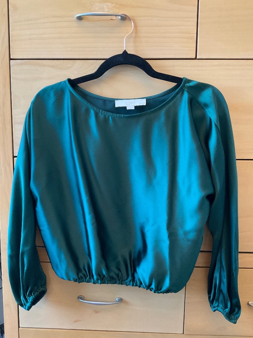LOFT green blouse XXSP